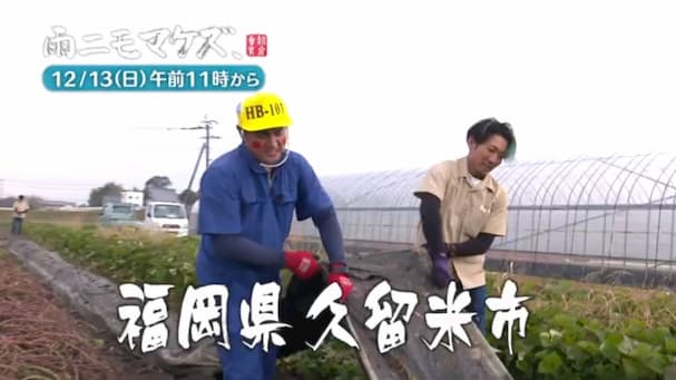 【12月13日放送】朝倉幸男が久留米のバンドマン農家でお手伝い！「雨ニモマケズ、」