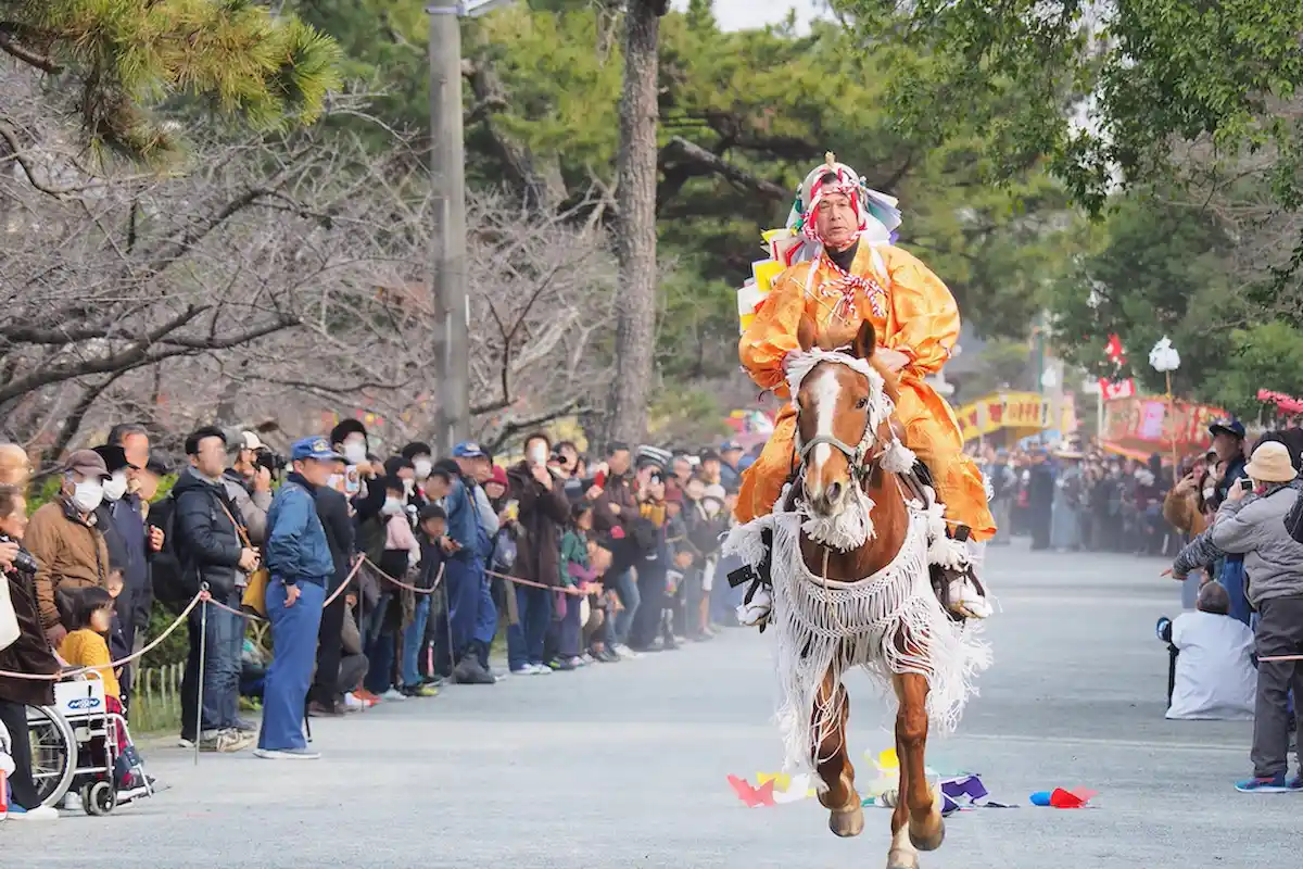 風浪宮大祭が2月9日～11日まで開催されるみたい。裸ん行や流鏑馬など約15万人の参拝客（大川市）