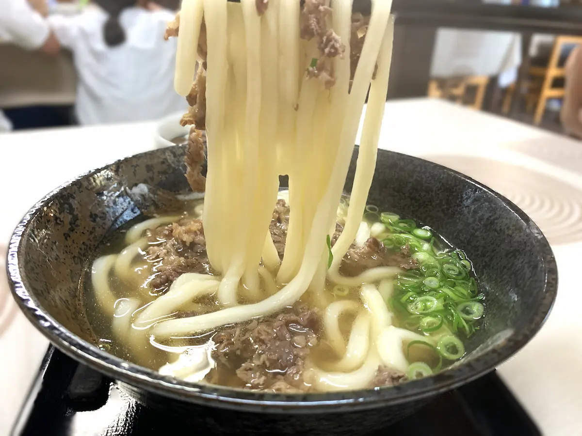 一休うどんの肉うどん