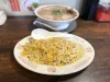 くいよい軒の昔ながらの製法で作るラーメンと焼きめしを食す（久留米市）