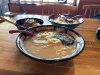 きてんの2種類のとんこつラーメンとこだわりのカリ玉丼や焼き餃子を食す（久留米市）