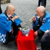 溝口竈門神社「きせる祭り」　竹筒でたばこを吸う奇祭（筑後市）