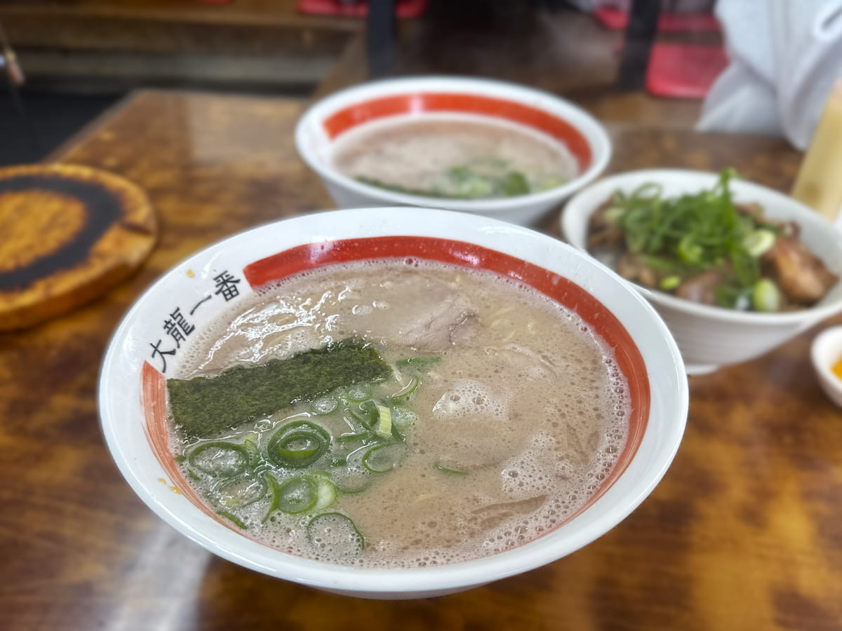 大龍一番 八女店のラーメン