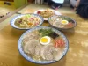 丸好（まるよし）食堂の大盛ラーメンとチャンポンと焼きめしを食す（久留米市）