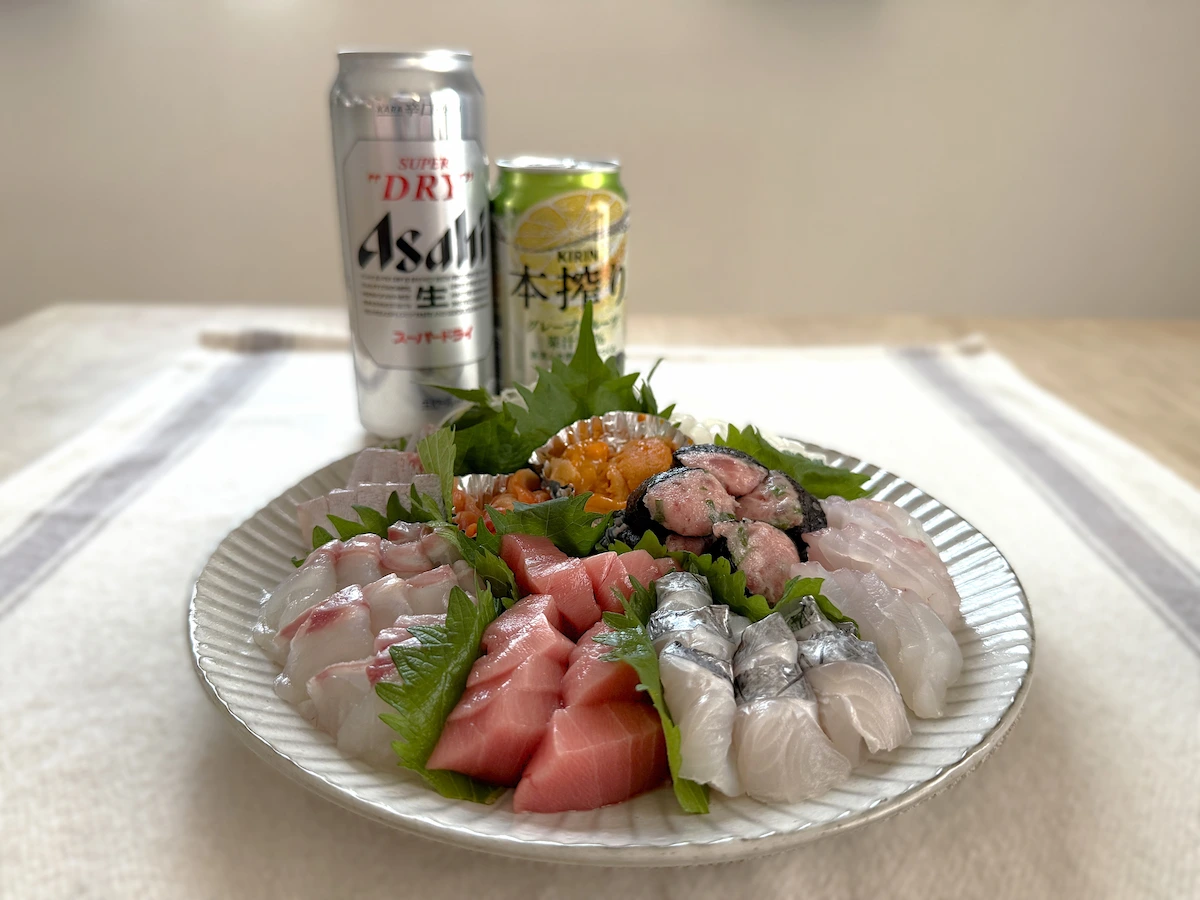 「城後鮮魚店」の刺身盛り合わせ