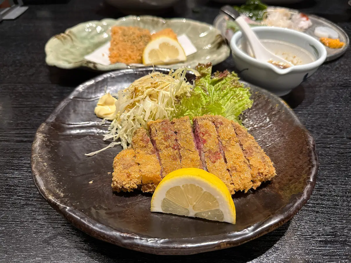 「ひょうたん」の牛カツ