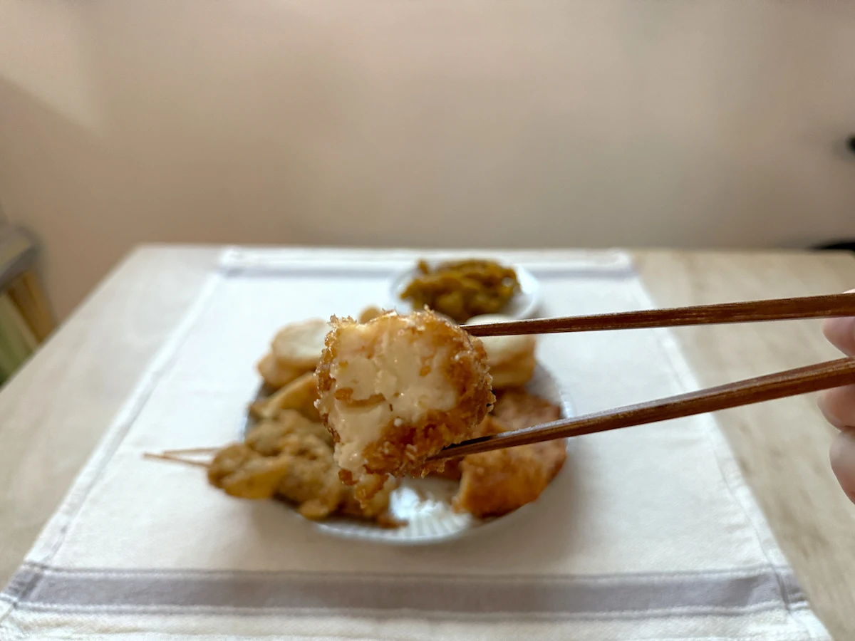 「古賀天」のカニクリームコロッケ