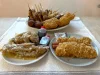 「肉のまえはら」の超お得な焼きとりや揚げ豚足やビーフコロッケなど肉をたっぷり食す（大牟田市）