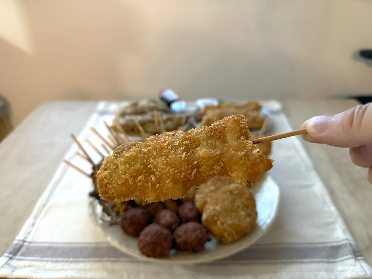 「肉のまえはら」の串カツ