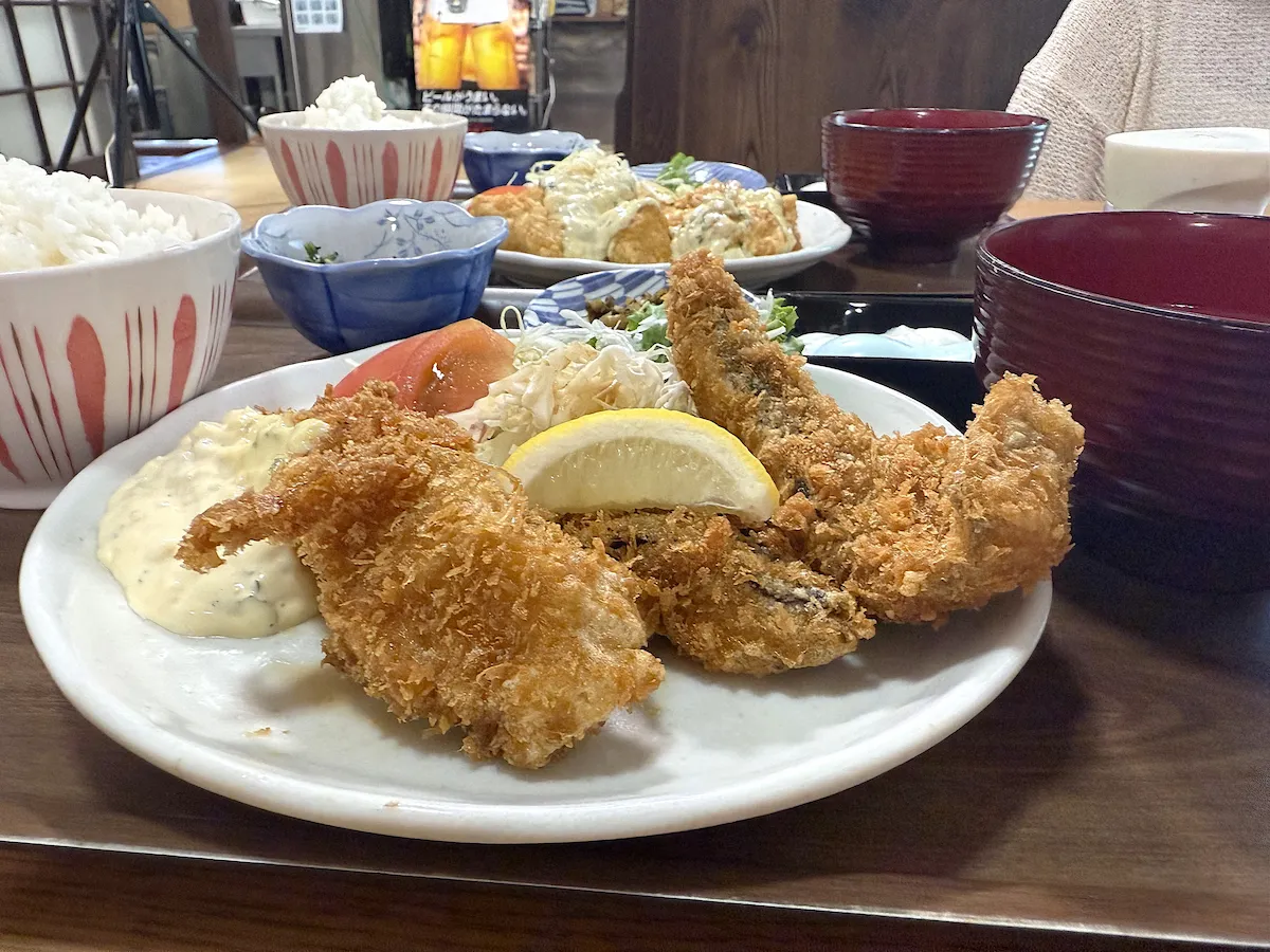喜楽家食堂のアジフライ定食