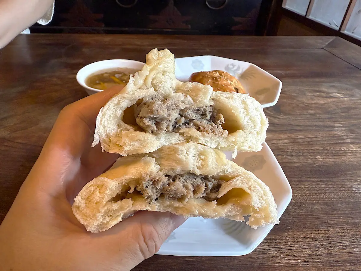 「八女里山的台湾飯店 kumu」の里山肉包（ロウパオ）