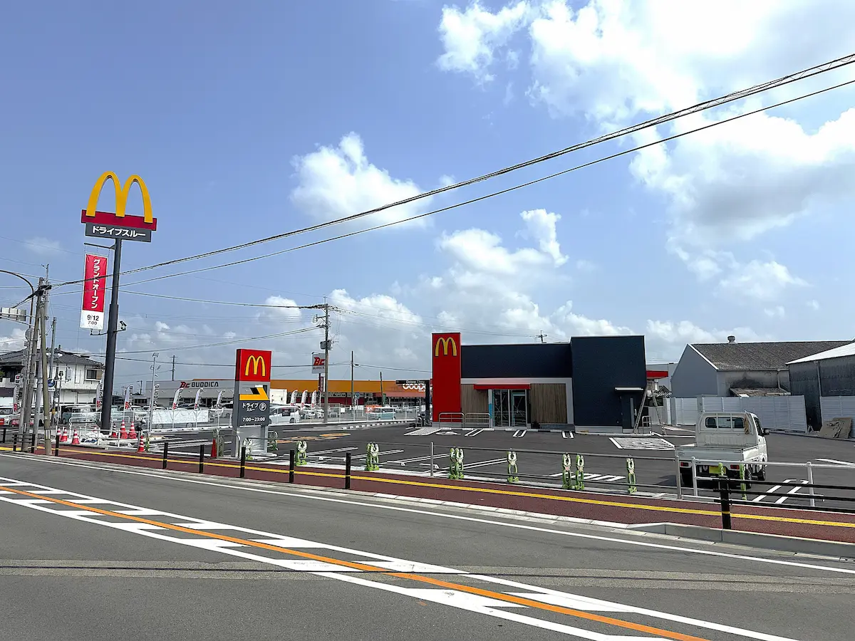 「マクドナルド209瀬高店」が9月12日にオープンするみたい。みやま市初出店!