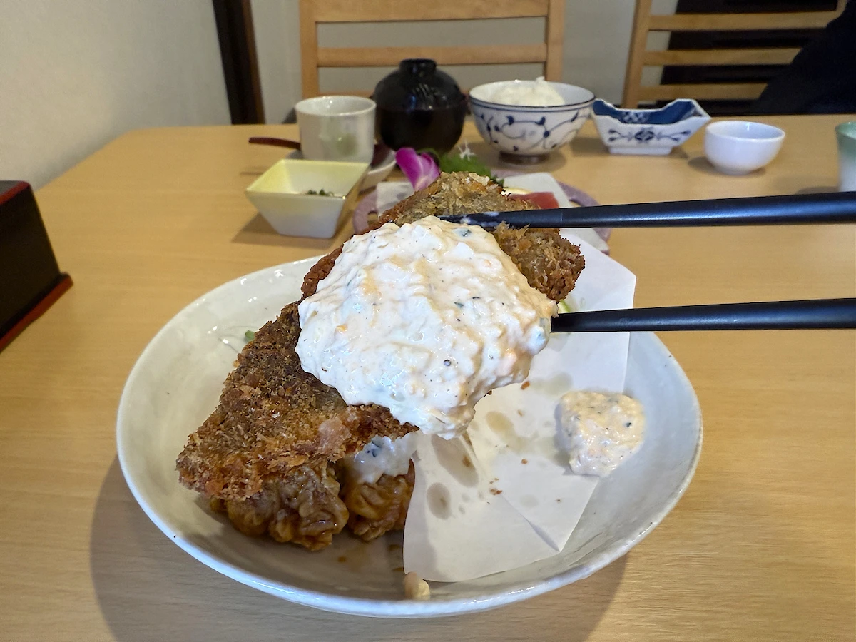 「和食居酒屋こわっぱ」のアジフライ