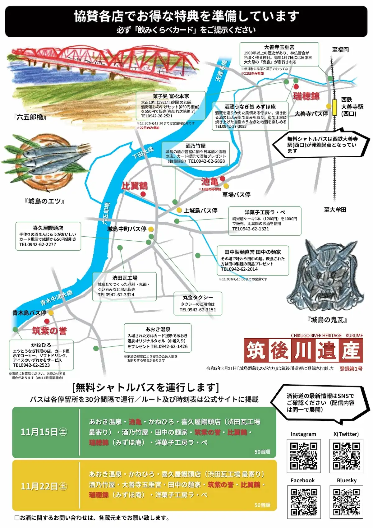 「第13回城島郷 酒街道をゆく」の内容②