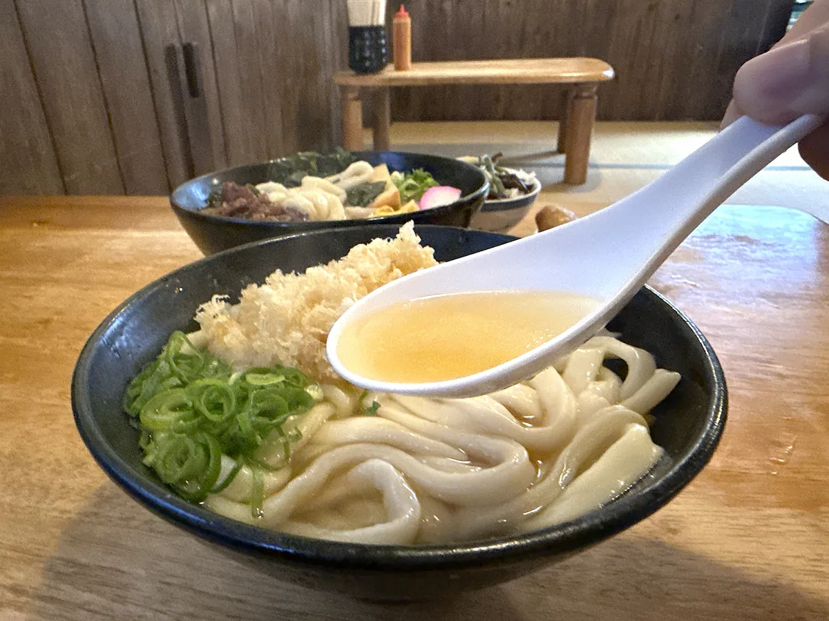 「飩平庵」の上えび天うどん②