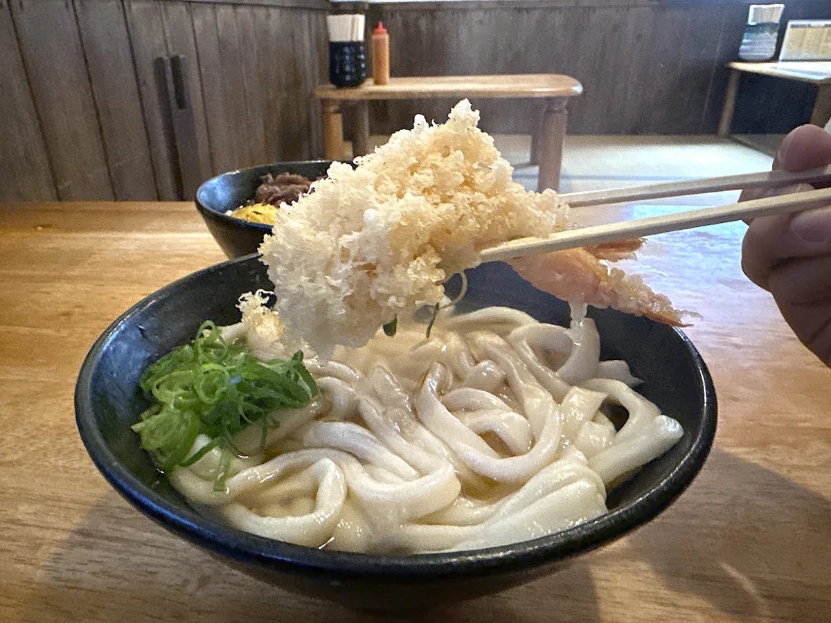 「飩平庵」の上えび天うどん③
