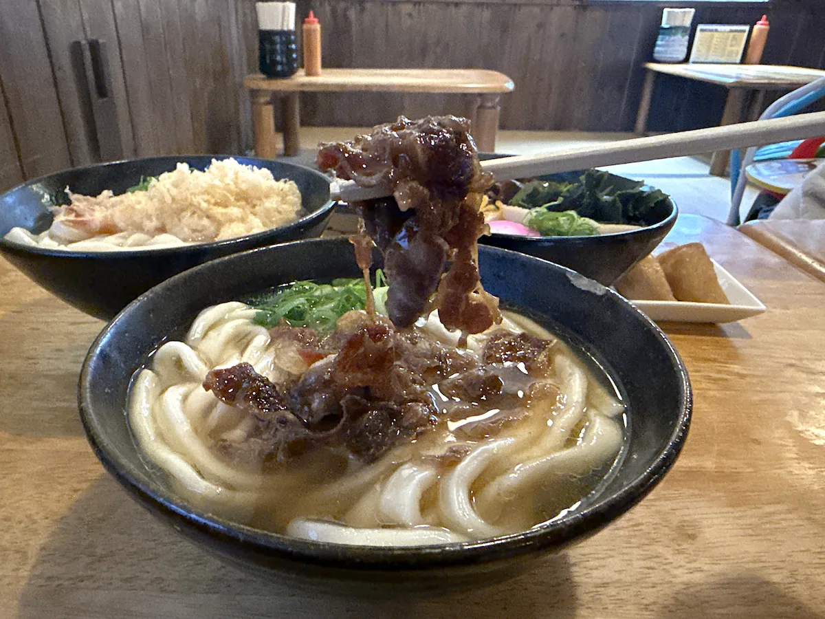 「飩平庵」の肉うどん②