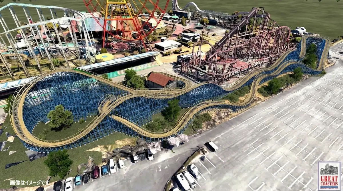 「グリーンランド」に新たなジェットコースターができるみたい。鋼鉄製支柱と木製走路のハイブリッド構造！総工費約30億円