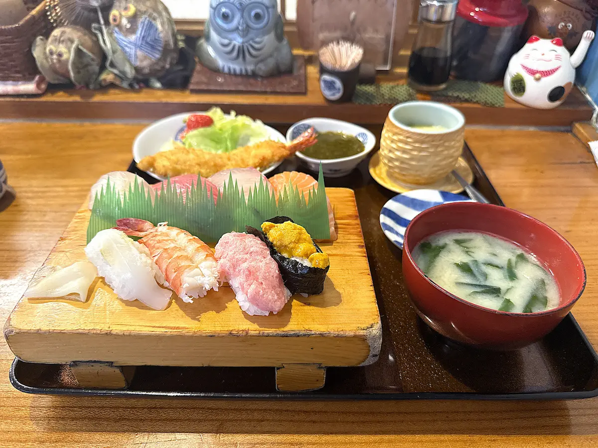 「一心」の高コスパで人気のすし定食を食べてきた(久留米市)