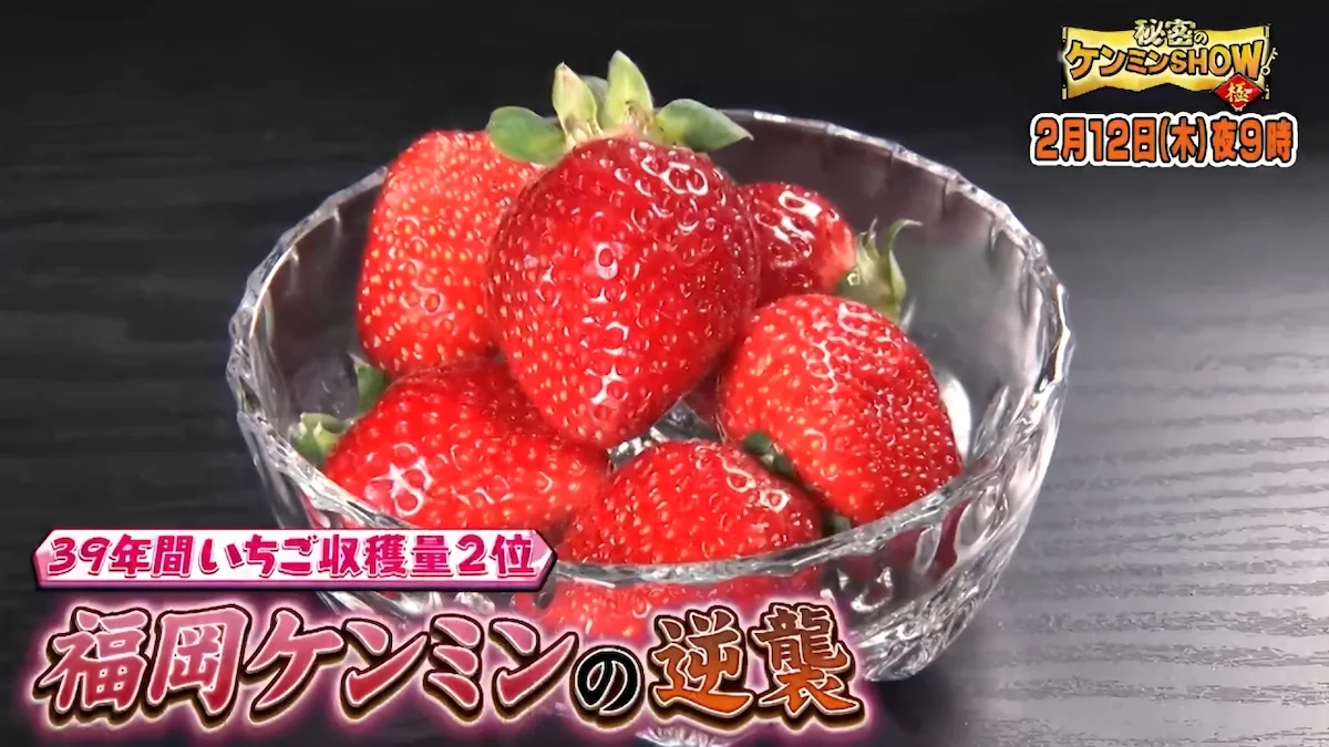 福岡いちごの逆襲！知名度抜群「あまおう」で勝負『秘密のケンミンSHOW極』2月12日放送