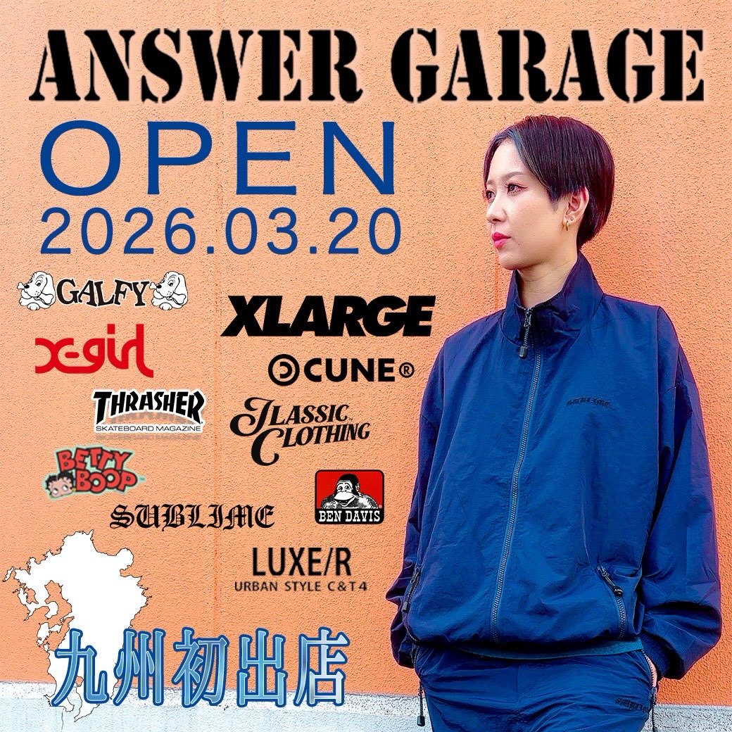 「ANSWER GARAGE 大牟田店」が3月20日にオープンするみたい。福岡県初出店！
