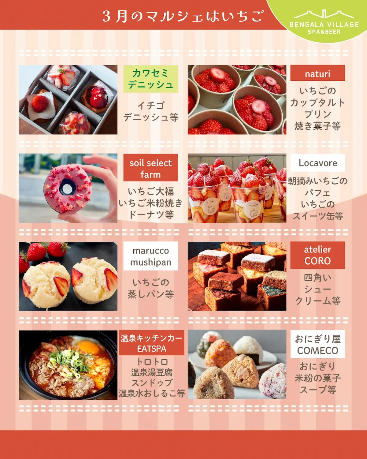 「べんがらぼんぼり苺マルシェ2026」の出店者①