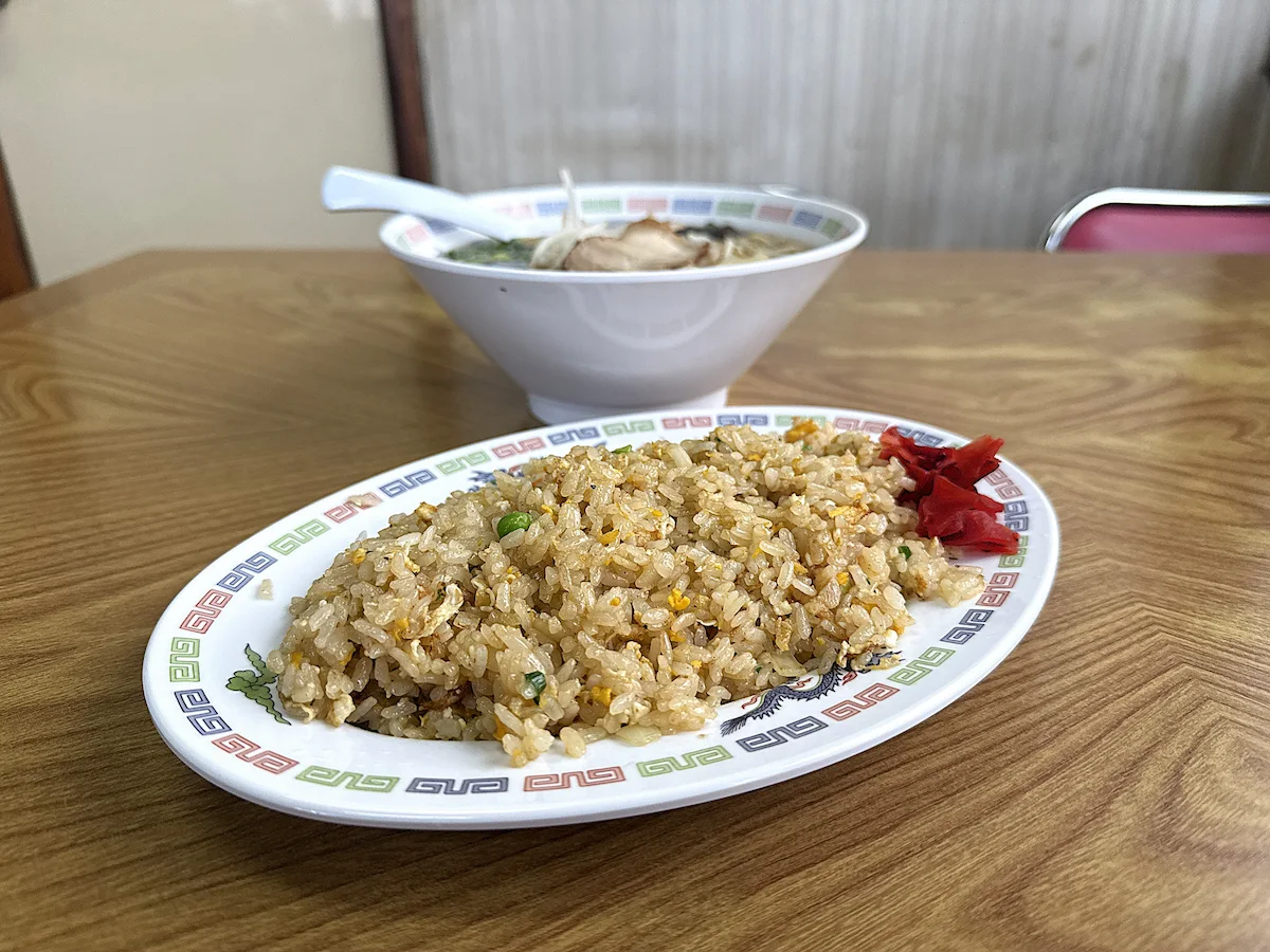 「さつまラーメン 大川店」の焼めし①