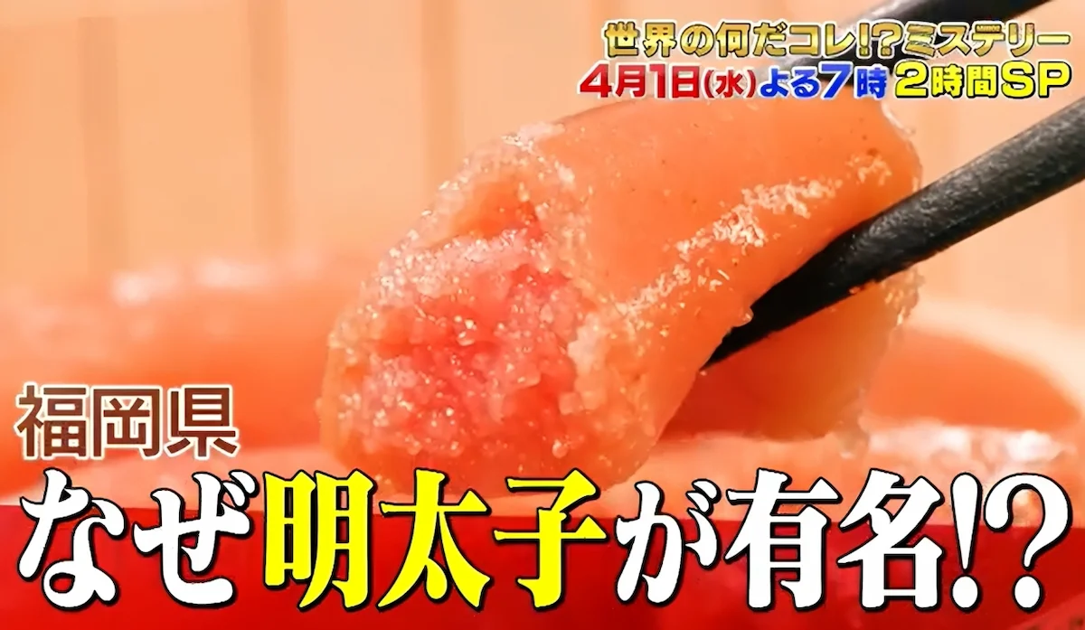 福岡名物!明太子・とんこつラーメン誕生秘話「世界の何だコレ!?ミステリー」4月1日放送