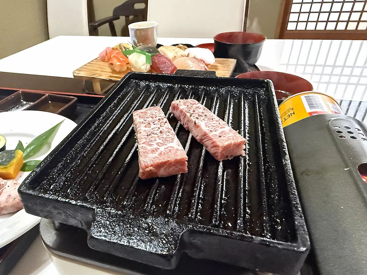 「はつ美寿し」の佐賀牛鉄板定食③