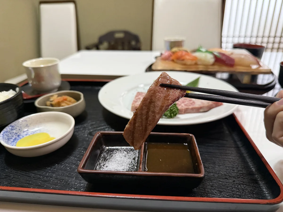 「はつ美寿し」の佐賀牛鉄板定食⑤