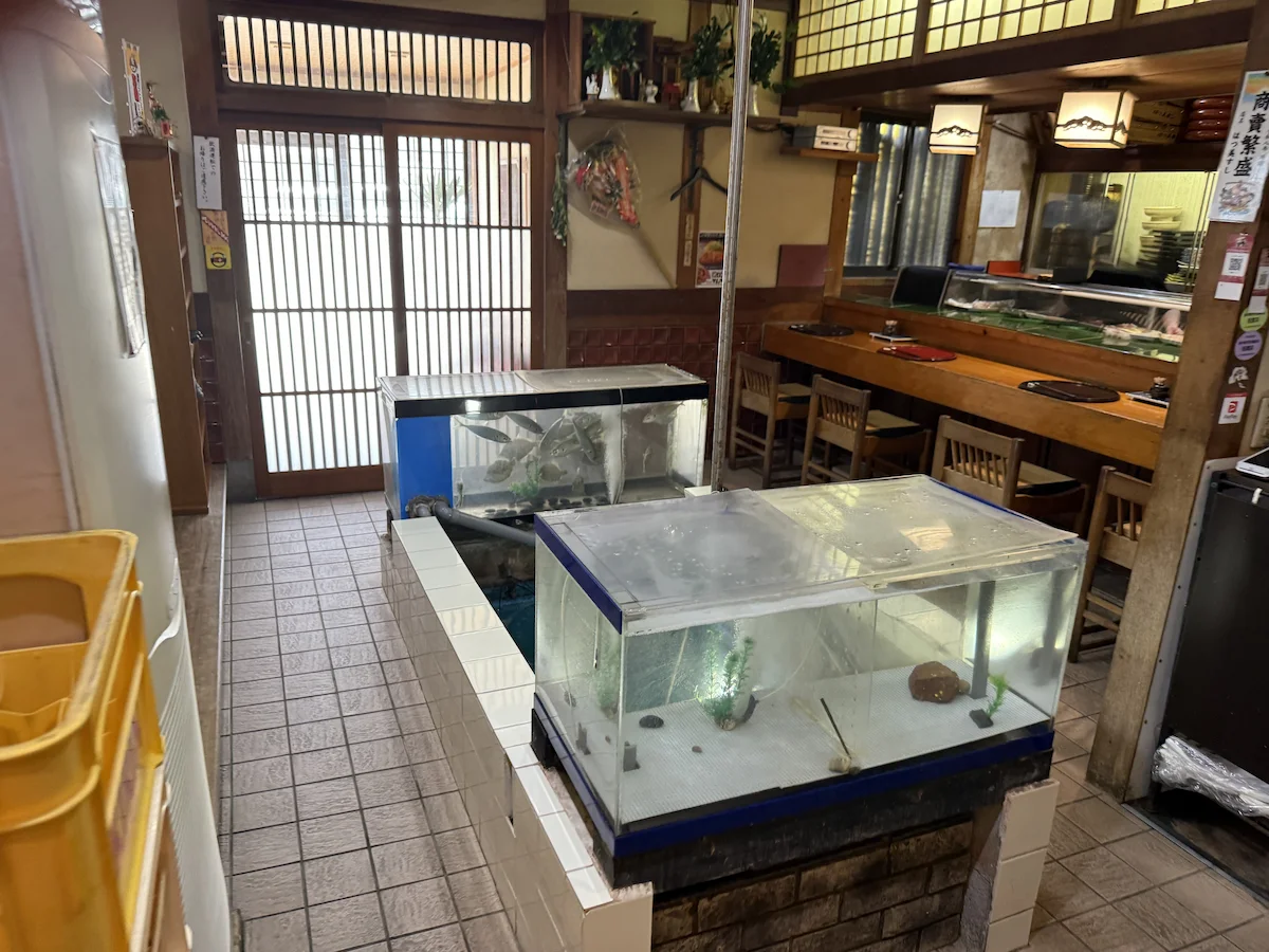 「はつ美寿し」の店内①