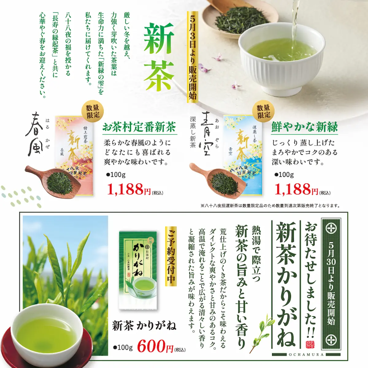 お茶村「新茶まつり2026」　日替わりパフォーマンスやお茶摘み体験など開催！（八女市）