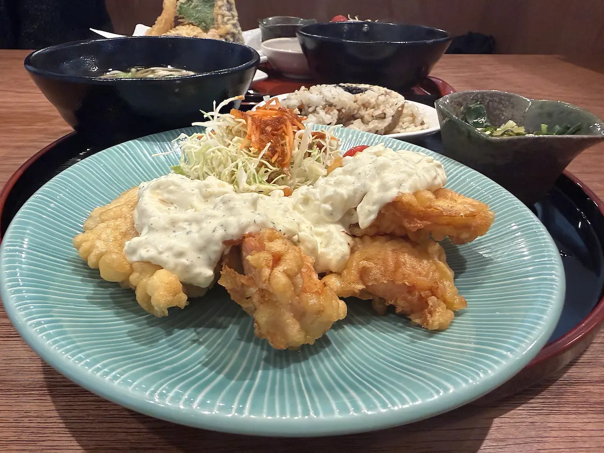 「徳兵衛うどん 筑後店」のとり天南蛮定食②