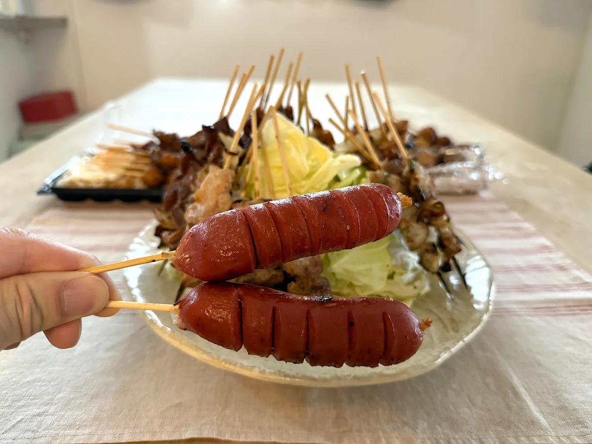 「やきとり二番」のウインナー串