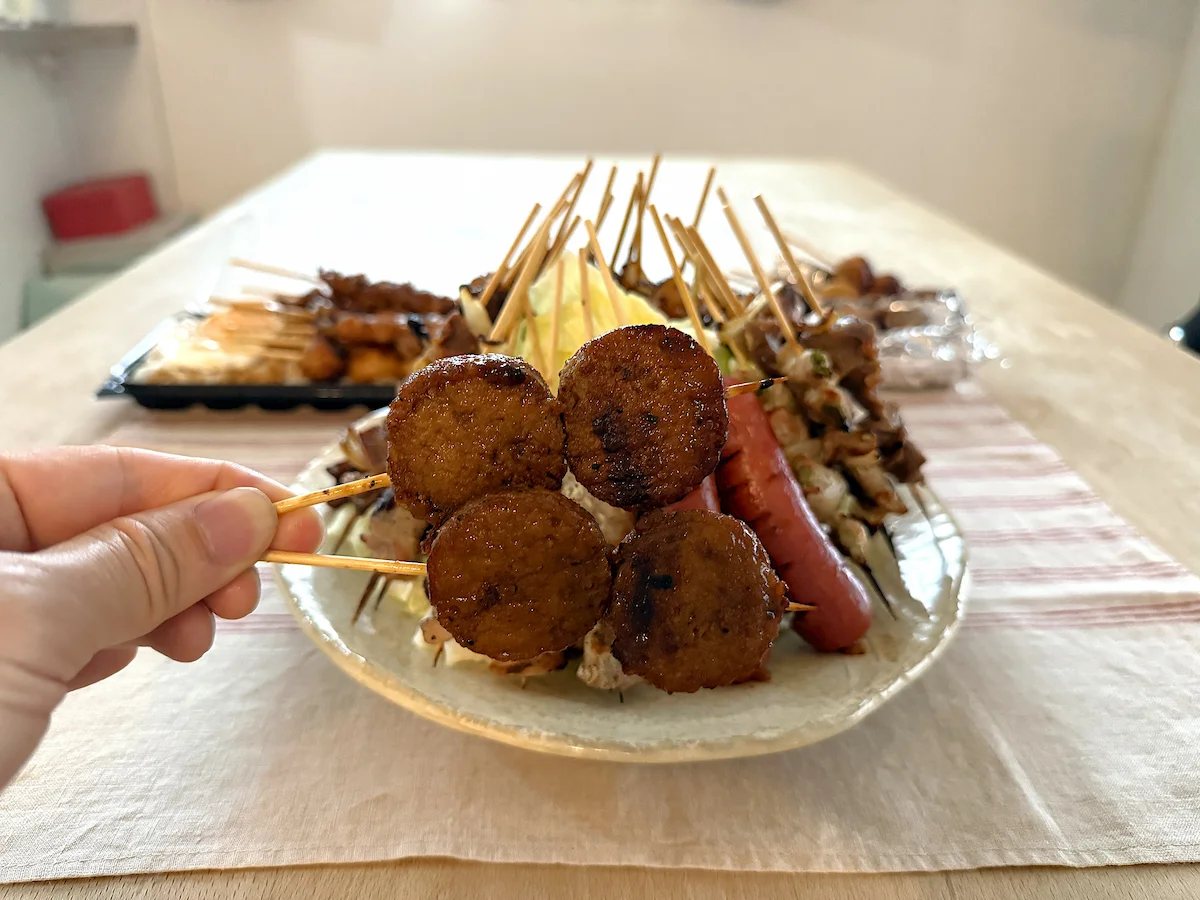 「やきとり二番」のハンバーグ串