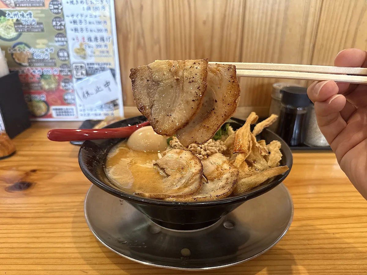 「味噌乃庄」の九州特製味噌ラーメン⑥