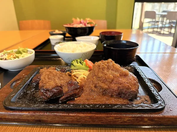「HIDEバーガー」のハンバーグ＆ステーキ定食で肉を満喫してきた！（八女市）