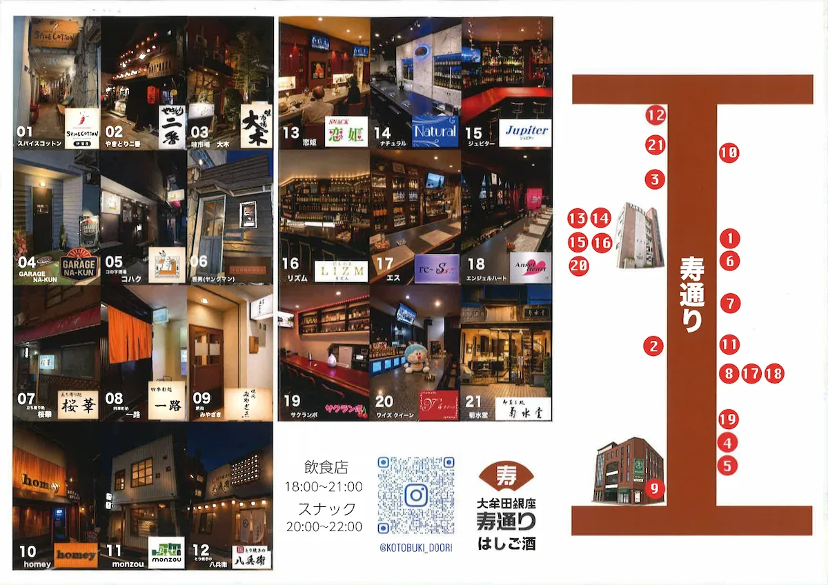 「大牟田銀座寿通りハシゴ酒」の参加店