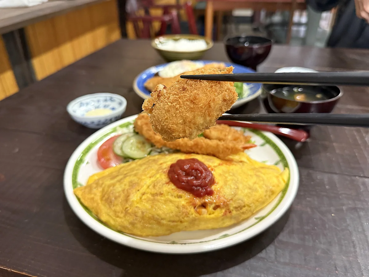 「うなぎや食堂」のオムランチ③