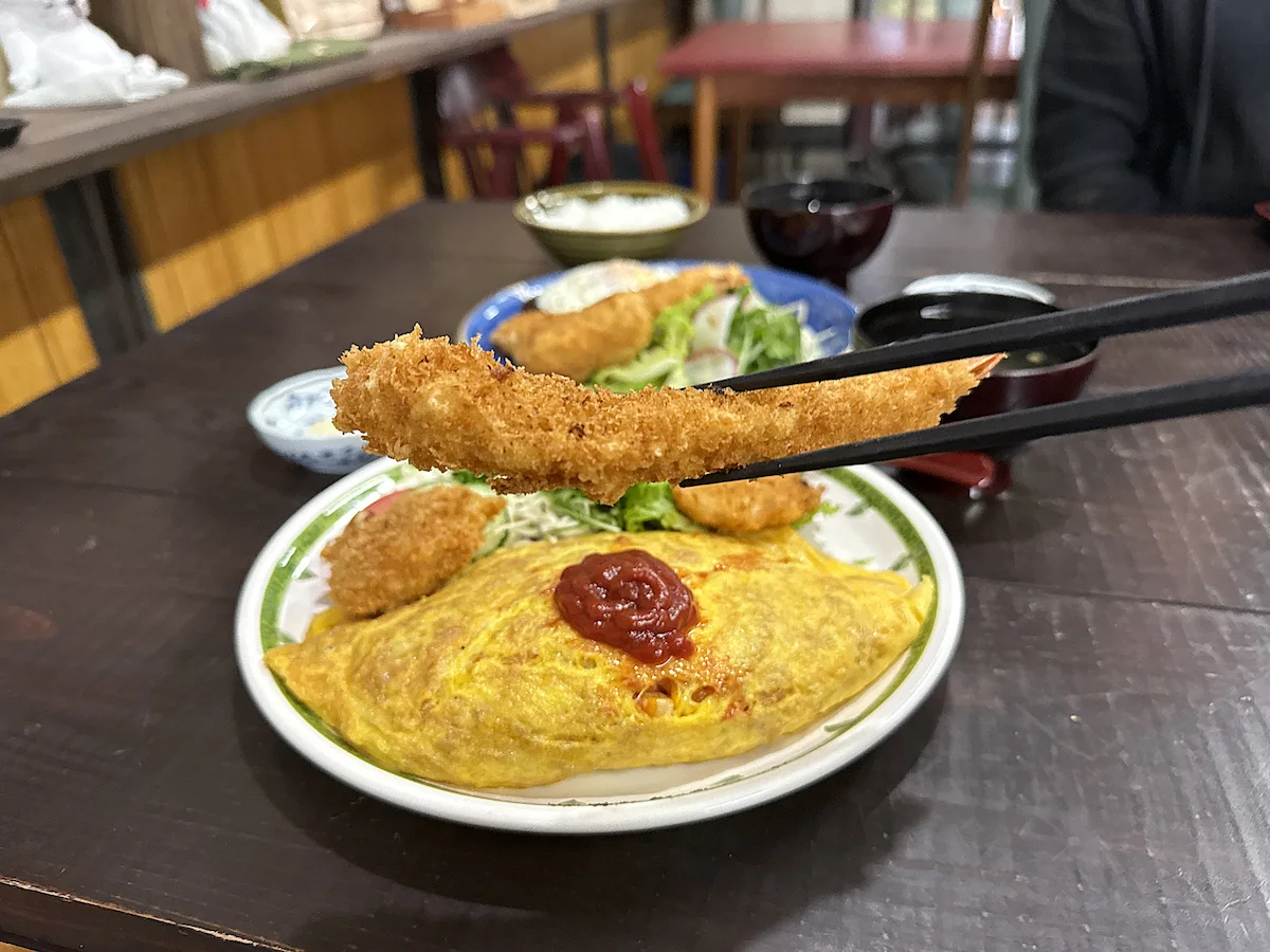 「うなぎや食堂」のオムランチ④