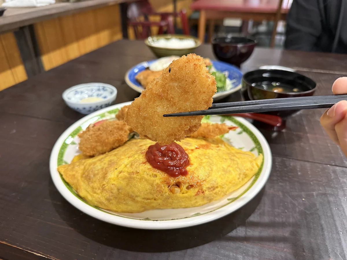 「うなぎや食堂」のオムランチ⑤