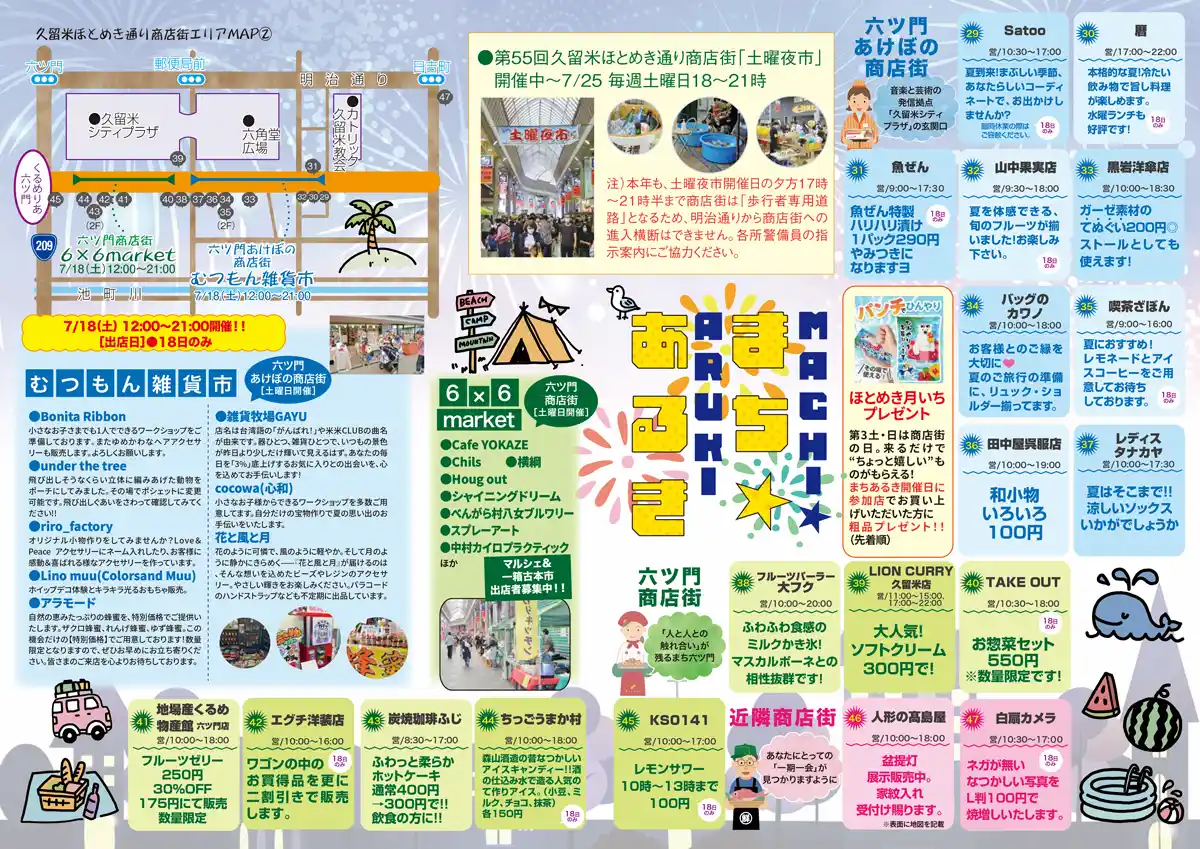 久留米ほとめき通り商店街「第51回まちあるき」の内容②