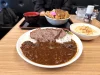 「清柳食産」の博多和牛の黄金カレー・ステーキのせと和牛ステーキかつ重を堪能（柳川市）