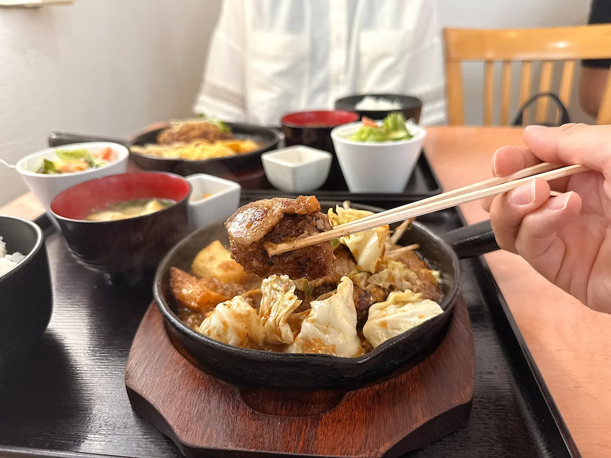 「バーグマン」のスタミナハンバーグセット（150g）③