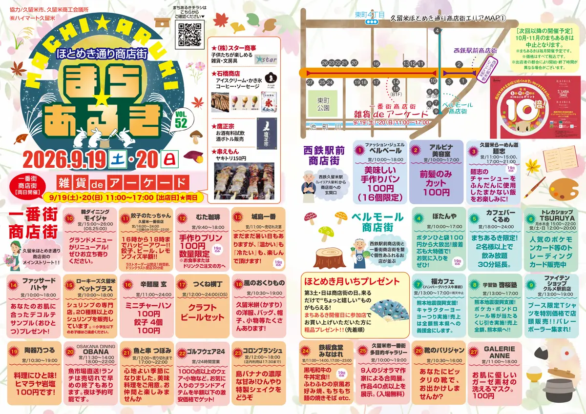 久留米ほとめき通り商店街「第52回まちあるき」の内容①