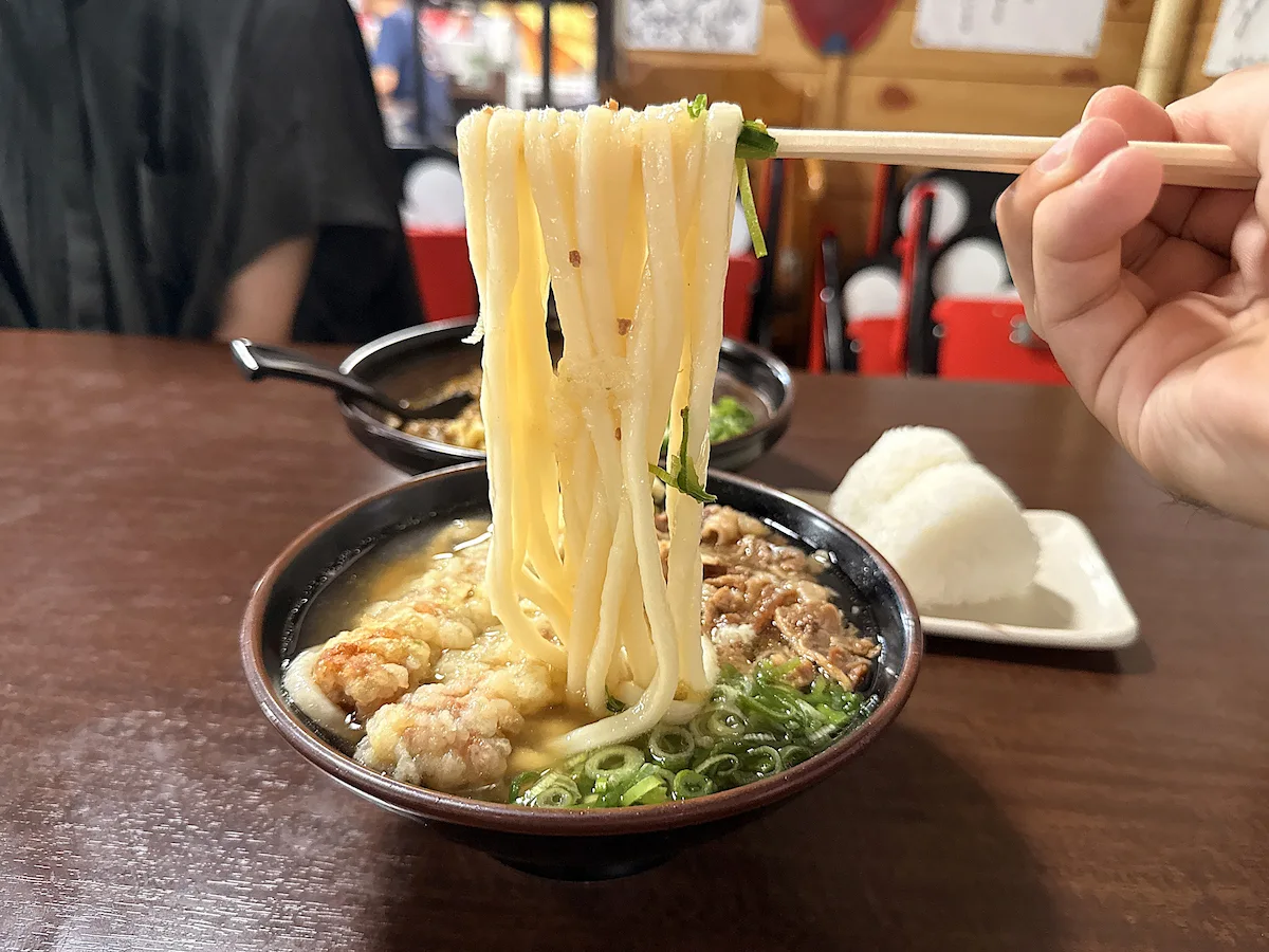 「立花うどん」の肉ちくわ天うどん⑤
